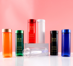 Packaging bottle 120ml straight bottle PET health care product bottle capsule bottle medicine bottle high-end packaging bottle empty bottle