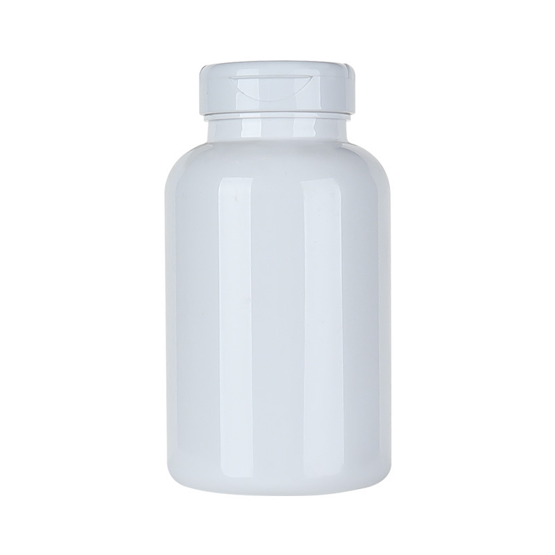 300ML maca vitamin tablet health care product bottle white light-proof bottle flip-top capsule pill bottle