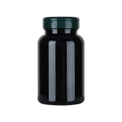 225ML black plastic health care product bottle, light-proof, large-capacity filling capsule bottle, cordyceps tablet bottle
