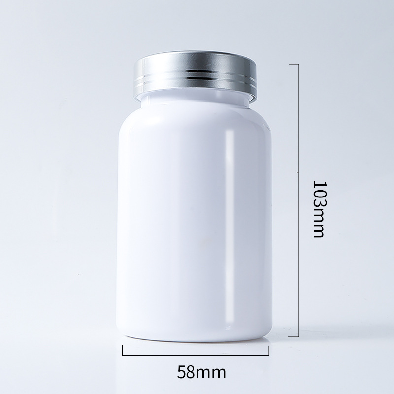Food grade PET 200ml capsule bottle with single layer cover plastic Cordyceps powder empty medicine bottle thickened
