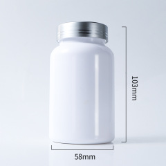 Food grade PET 200ml capsule bottle with single layer cover plastic Cordyceps powder empty medicine bottle thickened