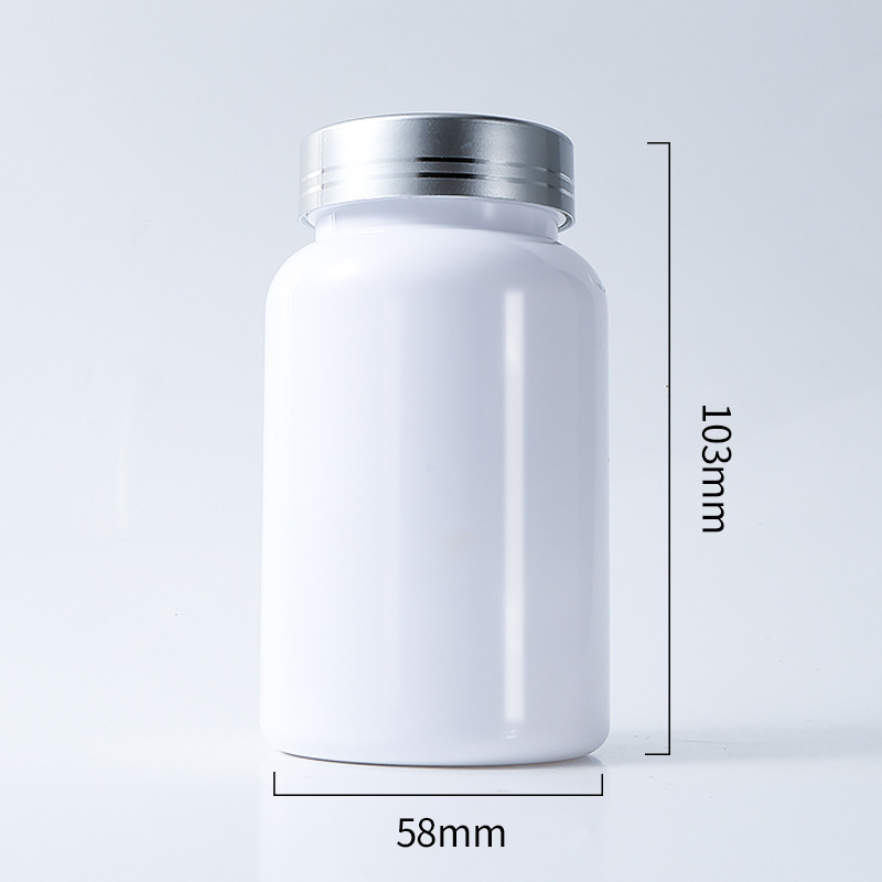 Food grade PET 200ml capsule bottle with single layer cover plastic Cordyceps powder empty medicine bottle thickened