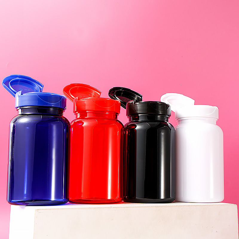 175ml high-grade plastic capsule bottle with flip cover health care product empty medicine bottle plastic bottle powder