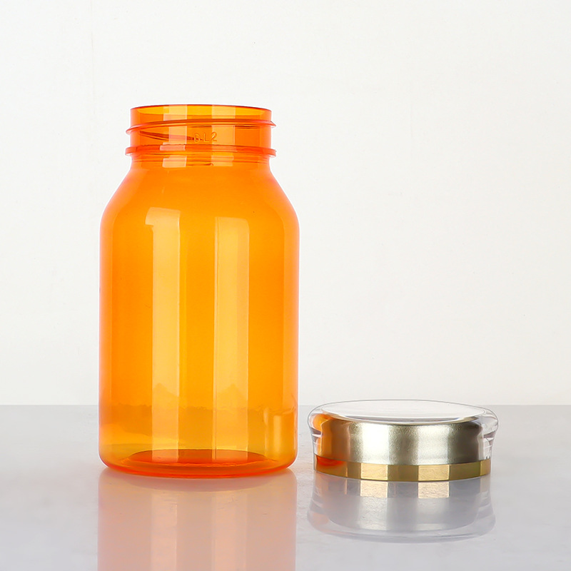 120ML oblique shoulder crown cap health care product bottle light-proof empty medicine bottle capsule cordyceps sub-packaging sample bottle large capacity