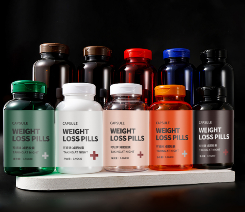 300ml capsule bottle flip cap powder food packaging plastic medicine bottle empty bottle