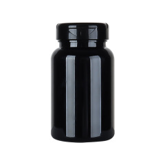 175ML black plastic bottle large capacity wide mouth PP flip cover capsule pill health care product bottle medicine packaging bottle