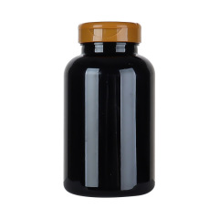 300ML black high-grade maca vitamin tablet health care product bottle light-proof bottle flip-top capsule pill bottle