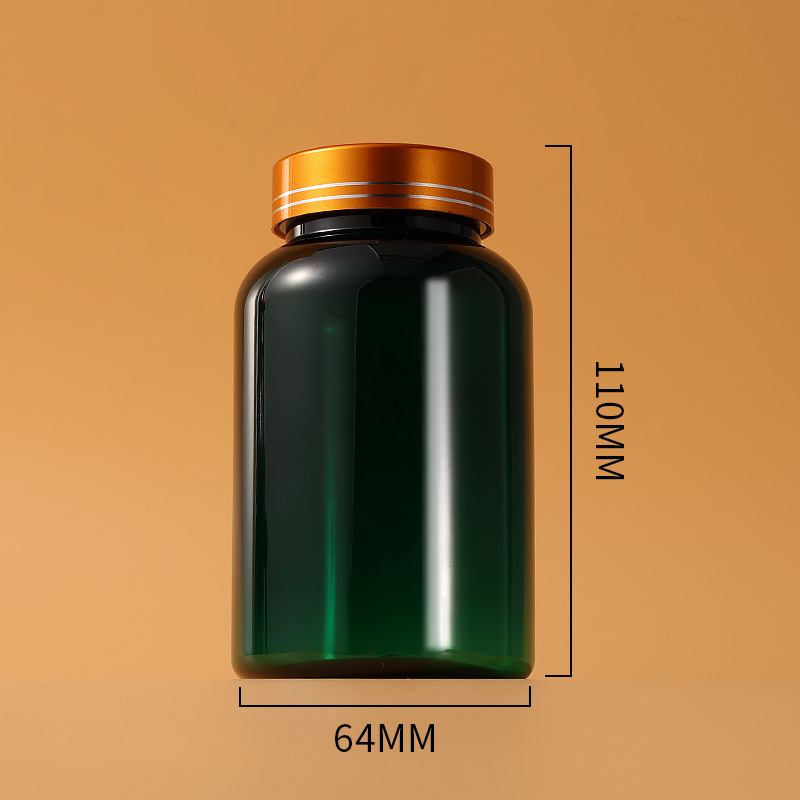 250ml food grade capsule bottle PET plastic sealed bottle single layer cover health care product bottle empty medicine bottle