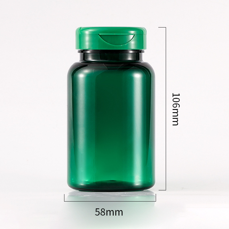 PET200ml health care product bottle flip cap plastic capsule bottle cordyceps saffron bottle medicine bottle