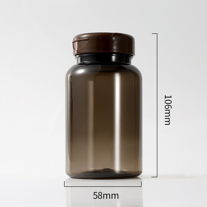 PET200ml health care product bottle flip cap plastic capsule bottle cordyceps saffron bottle medicine bottle