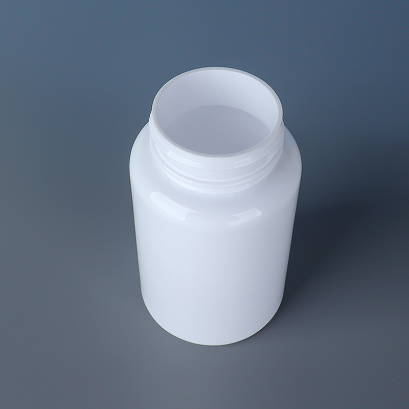 80-150ml white plastic bottle striped cover capsule packaging bottle plastic empty bottle printed text bottle sticker maca
