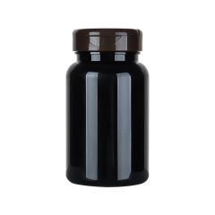 175ML black plastic bottle large capacity wide mouth PP flip cover capsule pill health care product bottle medicine packaging bottle