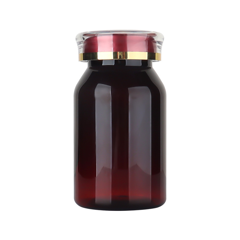 120ML oblique shoulder crown cap health care product bottle light-proof empty medicine bottle capsule cordyceps sub-packaging sample bottle large capacity