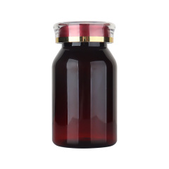 120ML oblique shoulder crown cap health care product bottle light-proof empty medicine bottle capsule cordyceps sub-packaging sample bottle large capacity