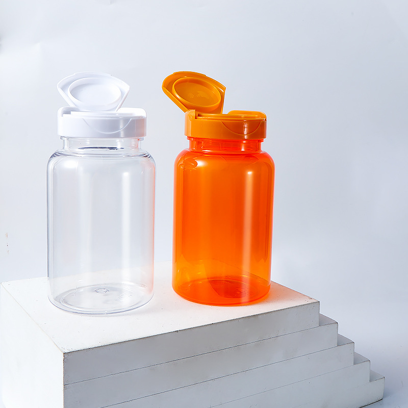 PET200ml health care product bottle flip cap plastic capsule bottle cordyceps saffron bottle medicine bottle