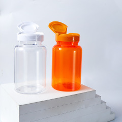 PET200ml health care product bottle flip cap plastic capsule bottle cordyceps saffron bottle medicine bottle