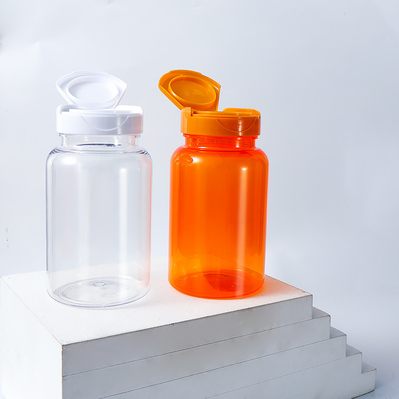 PET200ml health care product bottle flip cap plastic capsule bottle cordyceps saffron bottle medicine bottle