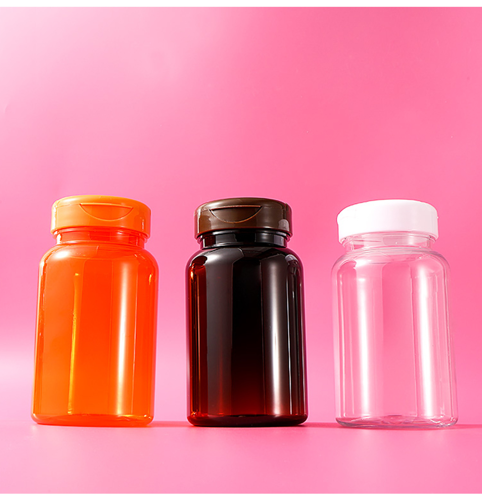 175ml high-grade plastic capsule bottle with flip cover health care product empty medicine bottle plastic bottle powder