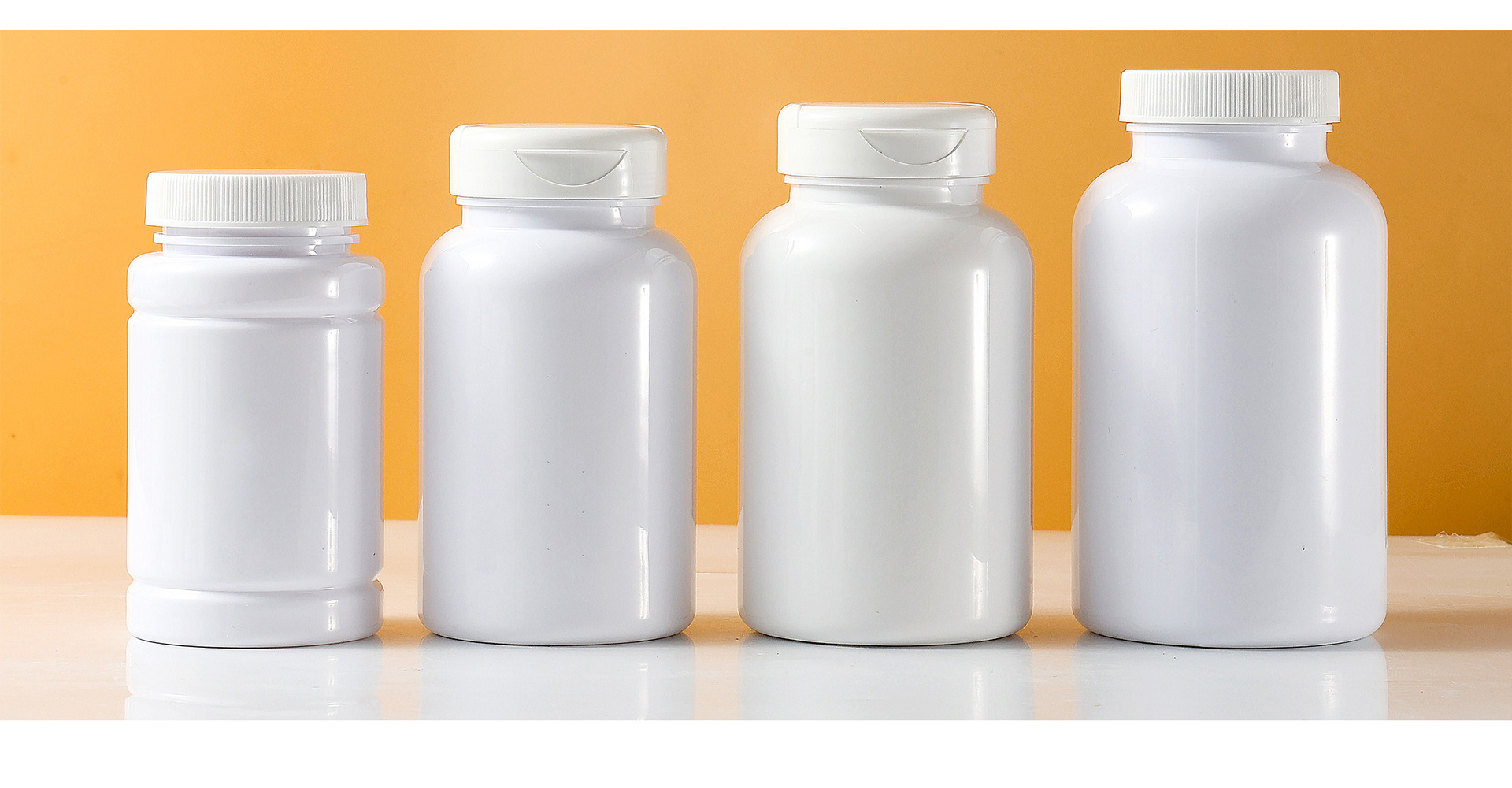 PET30-300ml white capsule bottle flip cover powder food grade sub-bottle thickened