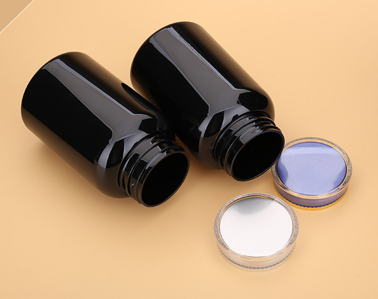 High-grade light-proof black capsule bottle 250cc Cordyceps Maca large capacity packaging sample bottle empty bottle