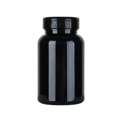 225ML black plastic health care product bottle, light-proof, large-capacity filling capsule bottle, cordyceps tablet bottle