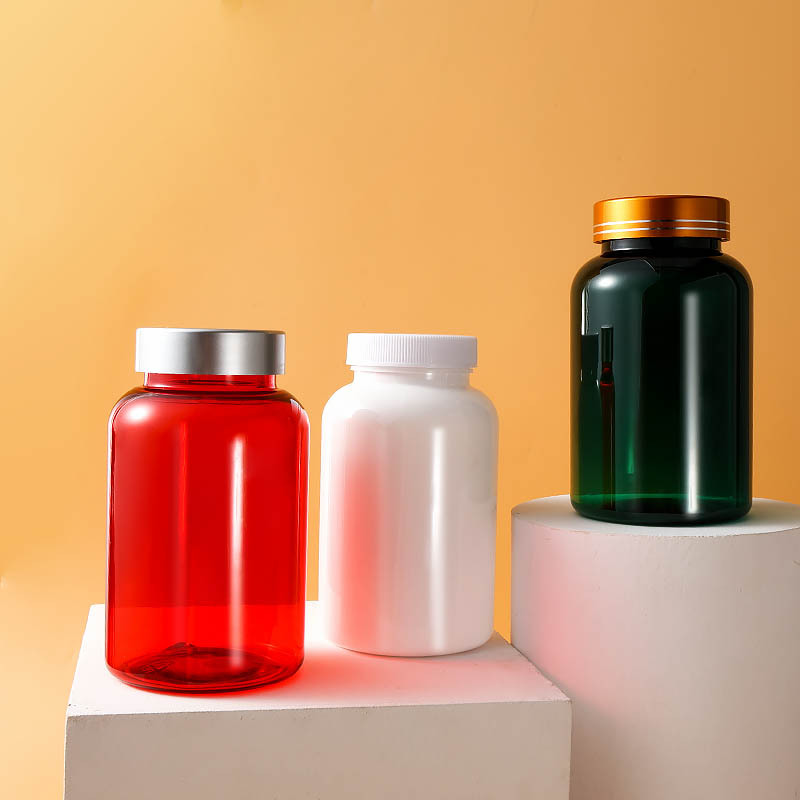 250ml food grade capsule bottle PET plastic sealed bottle single layer cover health care product bottle empty medicine bottle