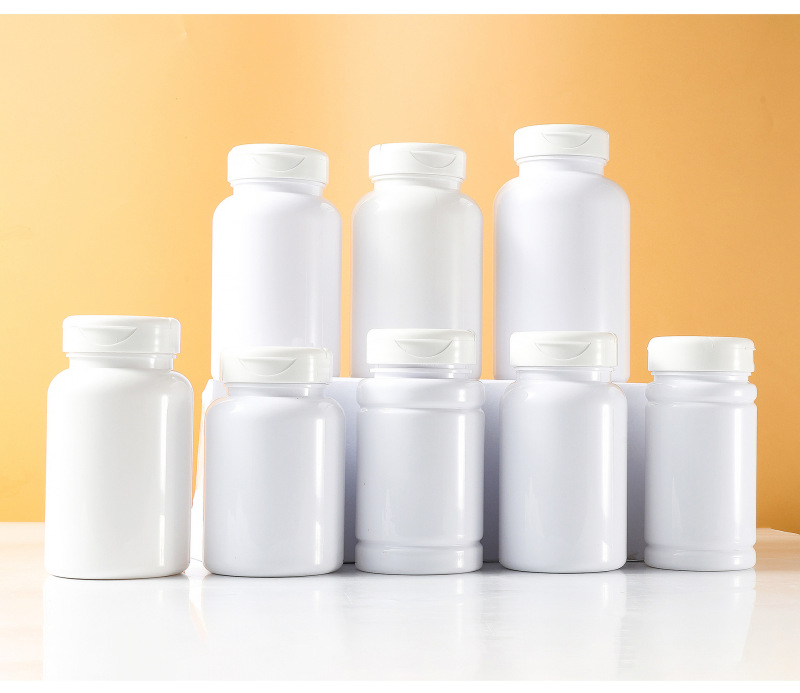 PET30-300ml white capsule bottle flip cover powder food grade sub-bottle thickened