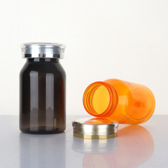 120ML oblique shoulder crown cap health care product bottle light-proof empty medicine bottle capsule cordyceps sub-packaging sample bottle large capacity