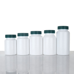80-150ml white plastic bottle striped cover capsule packaging bottle plastic empty bottle printed text bottle sticker maca