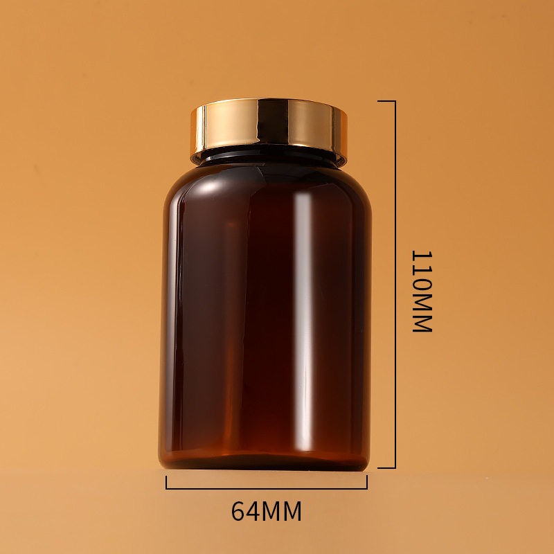 250ml food grade capsule bottle PET plastic sealed bottle single layer cover health care product bottle empty medicine bottle