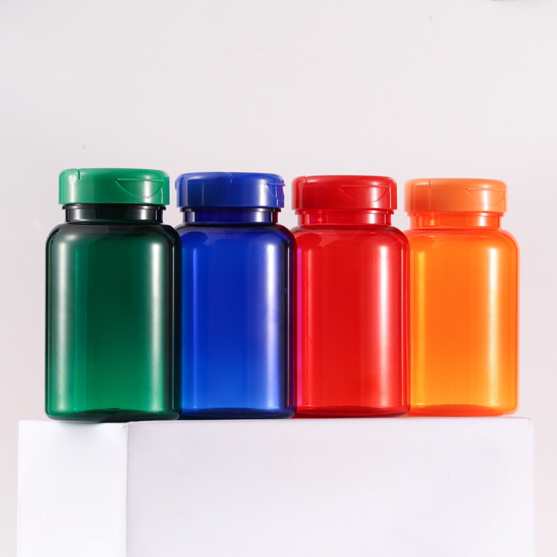 PET200ml health care product bottle flip cap plastic capsule bottle cordyceps saffron bottle medicine bottle