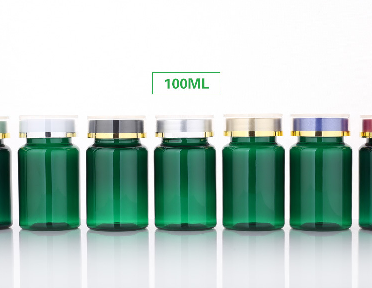 100ml 80ml translucent green high-grade medicine bottle fish oil bottle health product bottle tablet capsule bottle