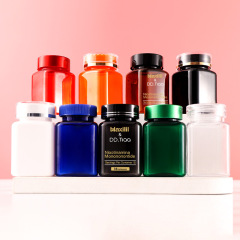 90ml square plastic bottle PET transparent square bottle with cover sample bottle capsule powder sub-bottle 90 ml