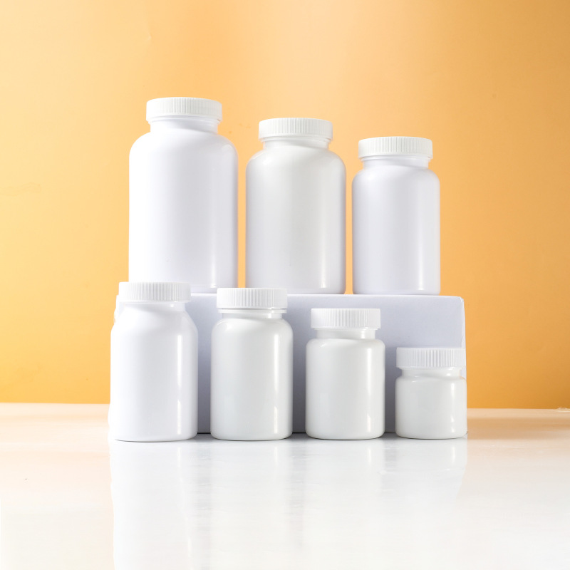 PET30-300ml white capsule bottle flip cover powder food grade sub-bottle thickened