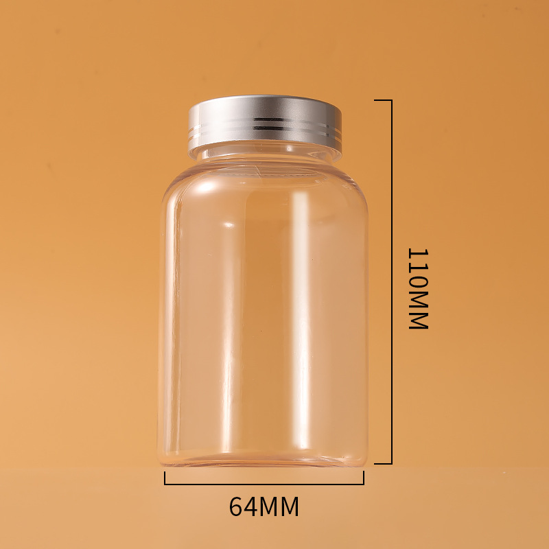 250ml food grade capsule bottle PET plastic sealed bottle single layer cover health care product bottle empty medicine bottle