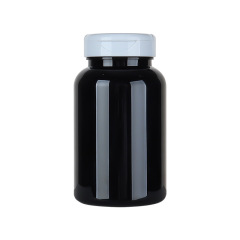 225ML black plastic health care product bottle, light-proof, large-capacity filling capsule bottle, cordyceps tablet bottle
