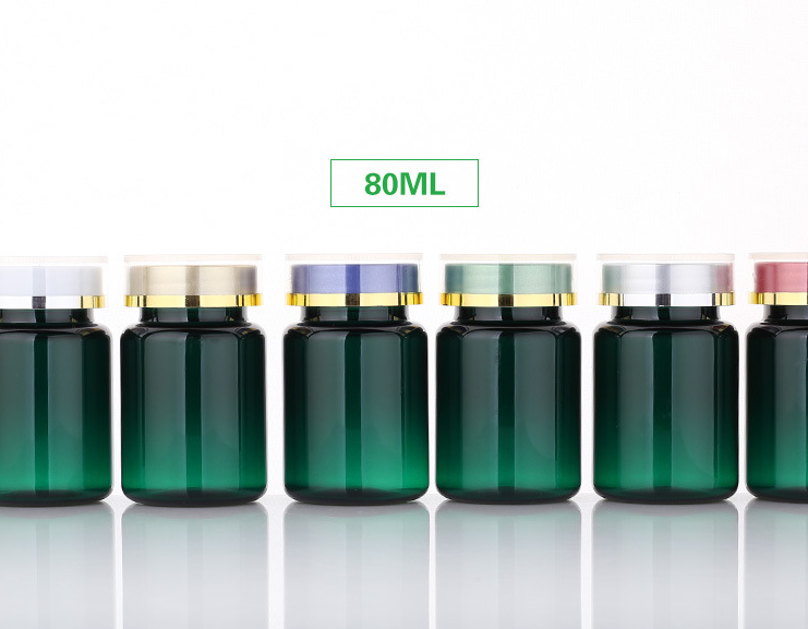 100ml 80ml translucent green high-grade medicine bottle fish oil bottle health product bottle tablet capsule bottle