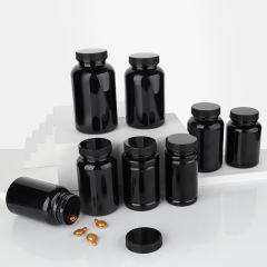 Black capsule bottle, pet bottle, solid medicine bottle, health care product bottle, plastic bottle, sample bottle, empty medicine bottle 8 models