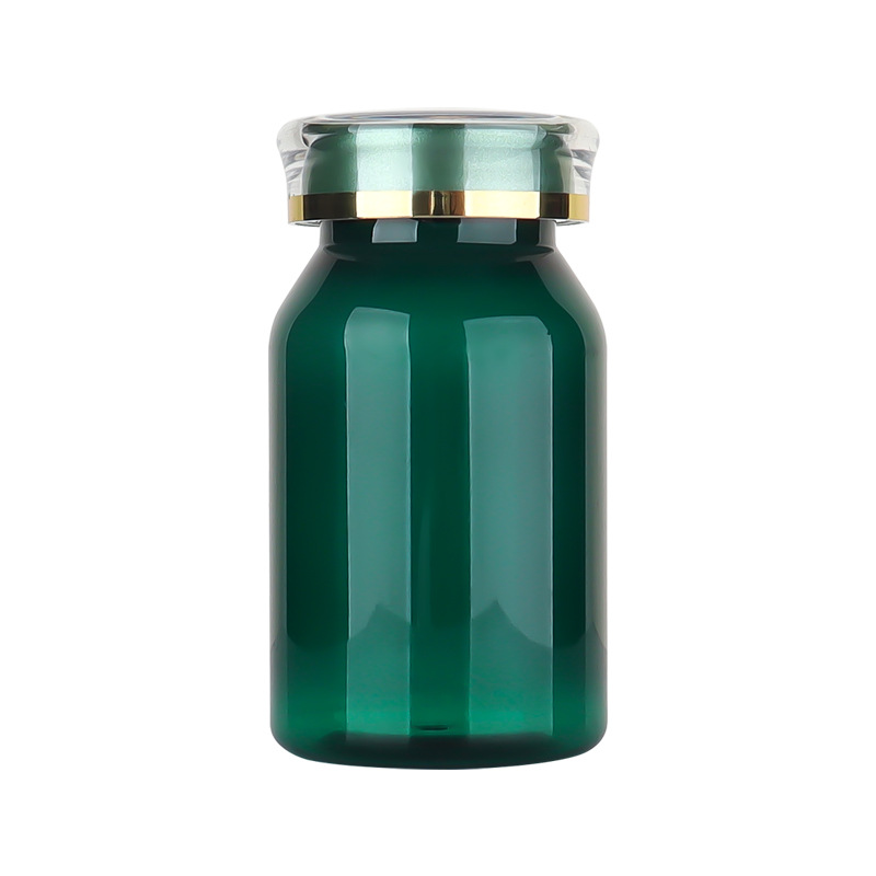 120ML oblique shoulder crown cap health care product bottle light-proof empty medicine bottle capsule cordyceps sub-packaging sample bottle large capacity
