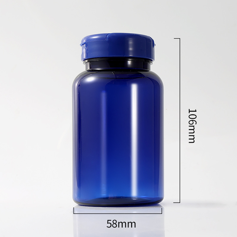 PET200ml health care product bottle flip cap plastic capsule bottle cordyceps saffron bottle medicine bottle