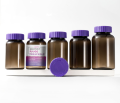 175-300ml black capsule bottle gear pressure screw cap food grade bottle health care product bottle