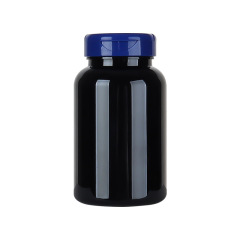 225ML black plastic health care product bottle, light-proof, large-capacity filling capsule bottle, cordyceps tablet bottle