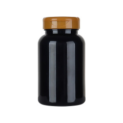 225ML black plastic health care product bottle, light-proof, large-capacity filling capsule bottle, cordyceps tablet bottle