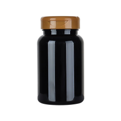 175ML black plastic bottle large capacity wide mouth PP flip cover capsule pill health care product bottle medicine packaging bottle