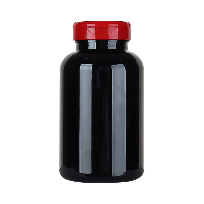 300ML black high-grade maca vitamin tablet health care product bottle light-proof bottle flip-top capsule pill bottle