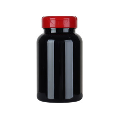 225ML black plastic health care product bottle, light-proof, large-capacity filling capsule bottle, cordyceps tablet bottle