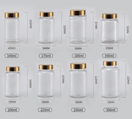 Food grade PET high-grade plastic bottle portable sub-bottle transparent empty bottle 140-300ml sealed bottle
