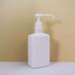 500ml square bottle disinfectant hand sanitizer bottle PE square flat bottle long mouth pump press type lotion bottle free washing gel bottle