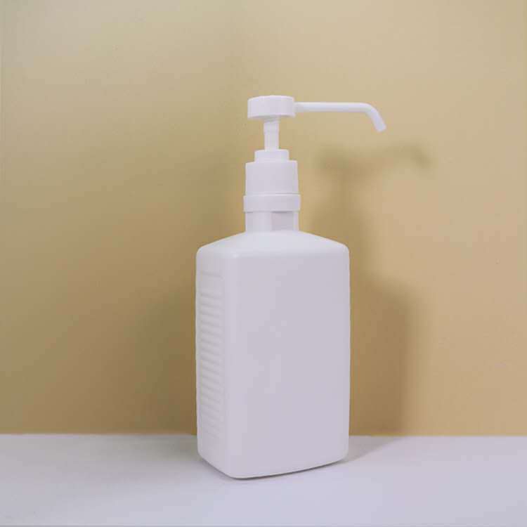 500ml square bottle disinfectant hand sanitizer bottle PE square flat bottle long mouth pump press type lotion bottle free washing gel bottle