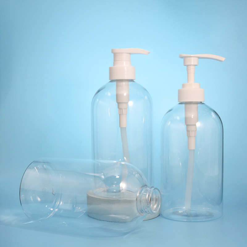 730ml push lotion bottle hand soap shampoo shower gel cosmetic bottle pet transparent plastic bottle
